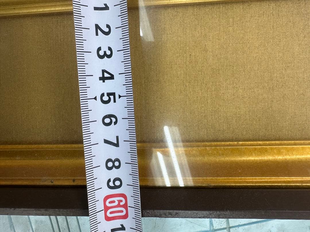 ドラゴン 日本画 金色フレーム A4サイズ