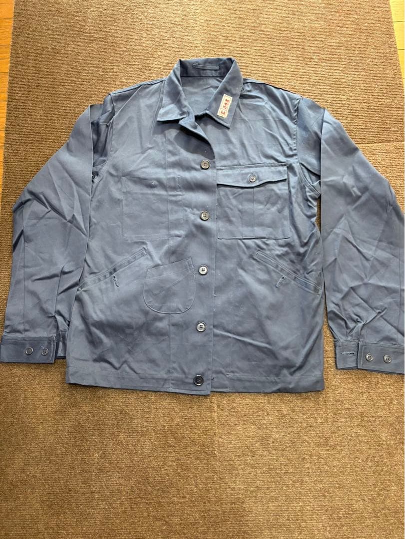 帽子付き 国鉄作業着 昭和41年 細形1号 上下セット