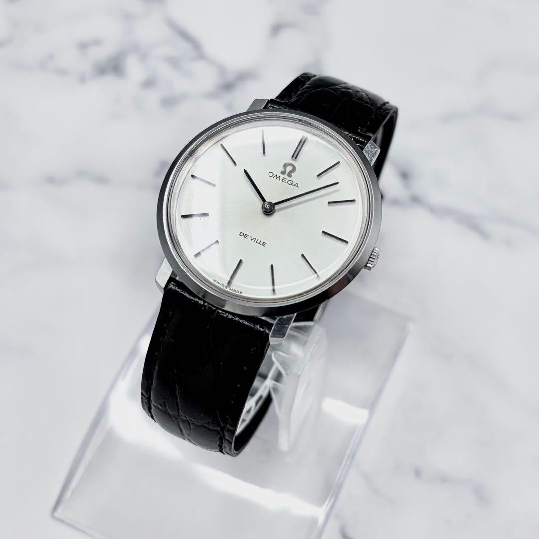 【OH／美品】オメガ デ・ヴィル 手巻き 111.077 二針ドレスウォッチ