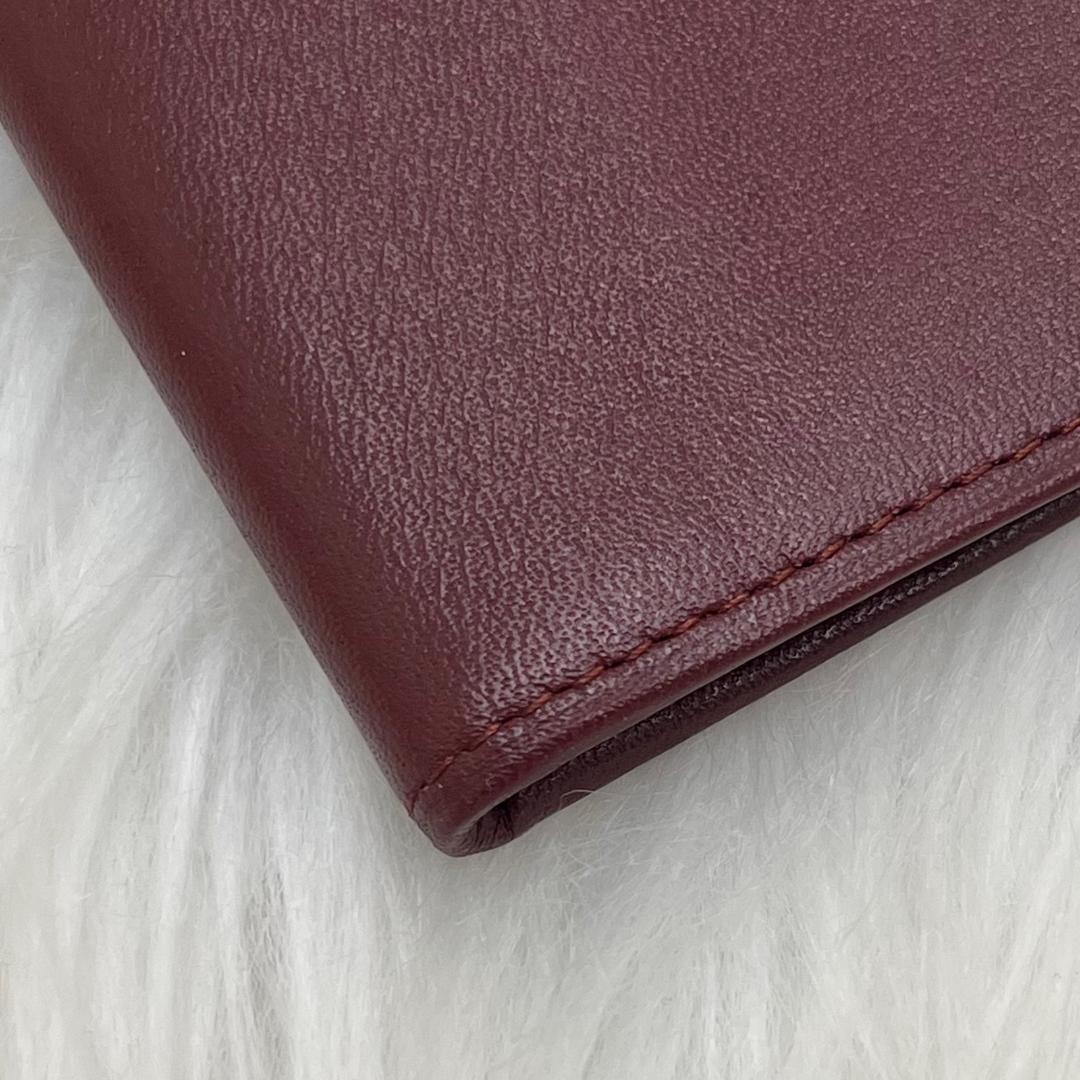 未使用級✨カルティエ　Cartier 三つ折り財布 マストライン　レザー