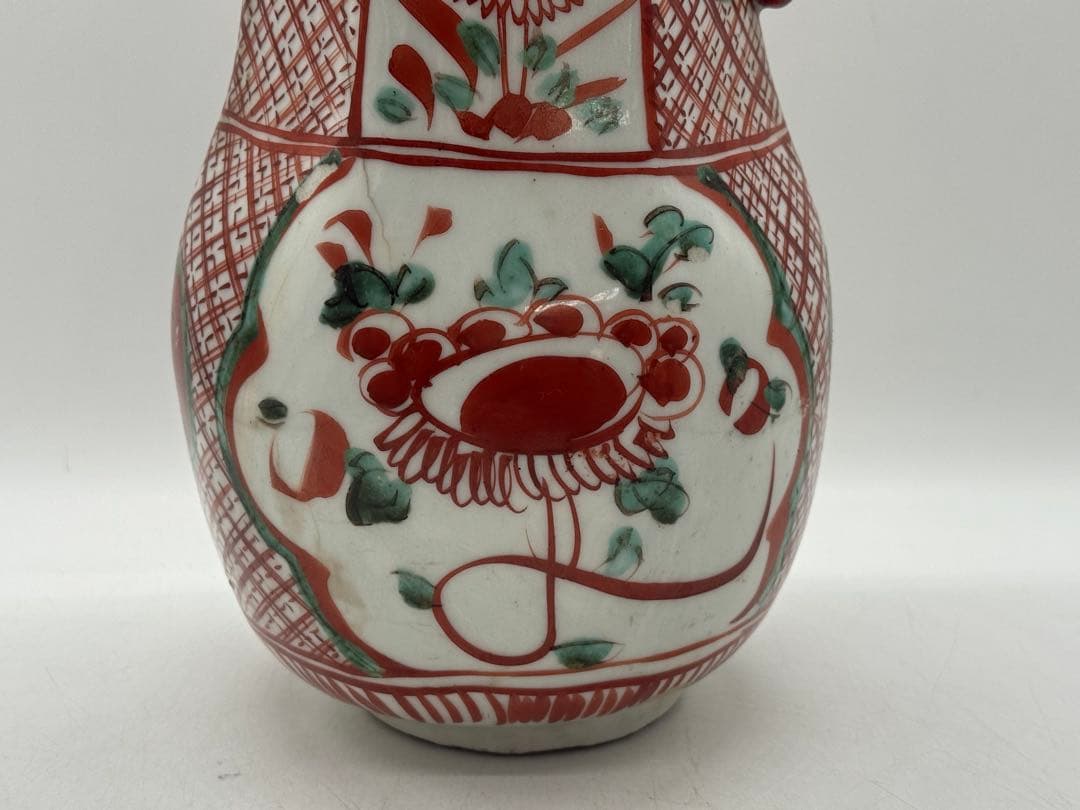 中国　明時代　呉須　角瓶　送料込み251114