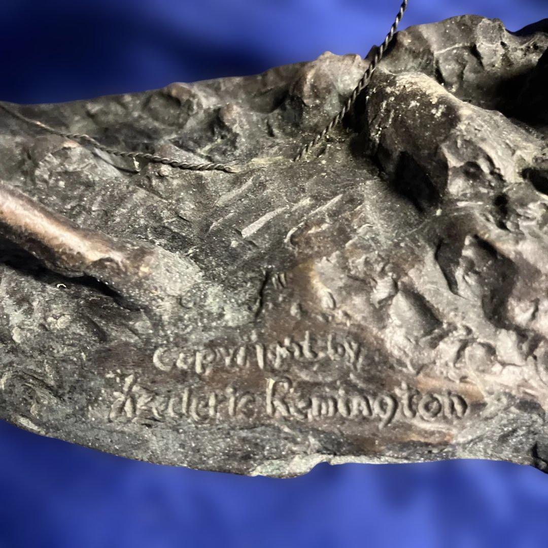 フレデリックレミントン ブロンズ騎馬像 戦士の彫刻 約20cm高