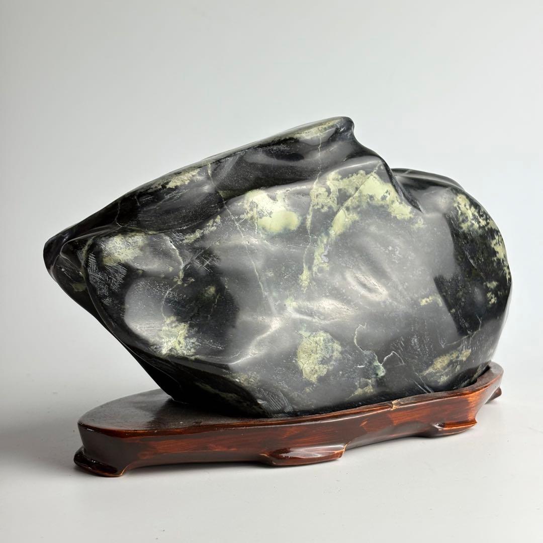 古美術 白蛇石 飾石 天然石 水石 盆石 鑑賞石 置物 古美術 白蛇石