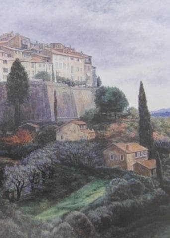 西嶋俊親、【城砦清閑（ST PAUL DE VENCE）】、希少な額装用画集より