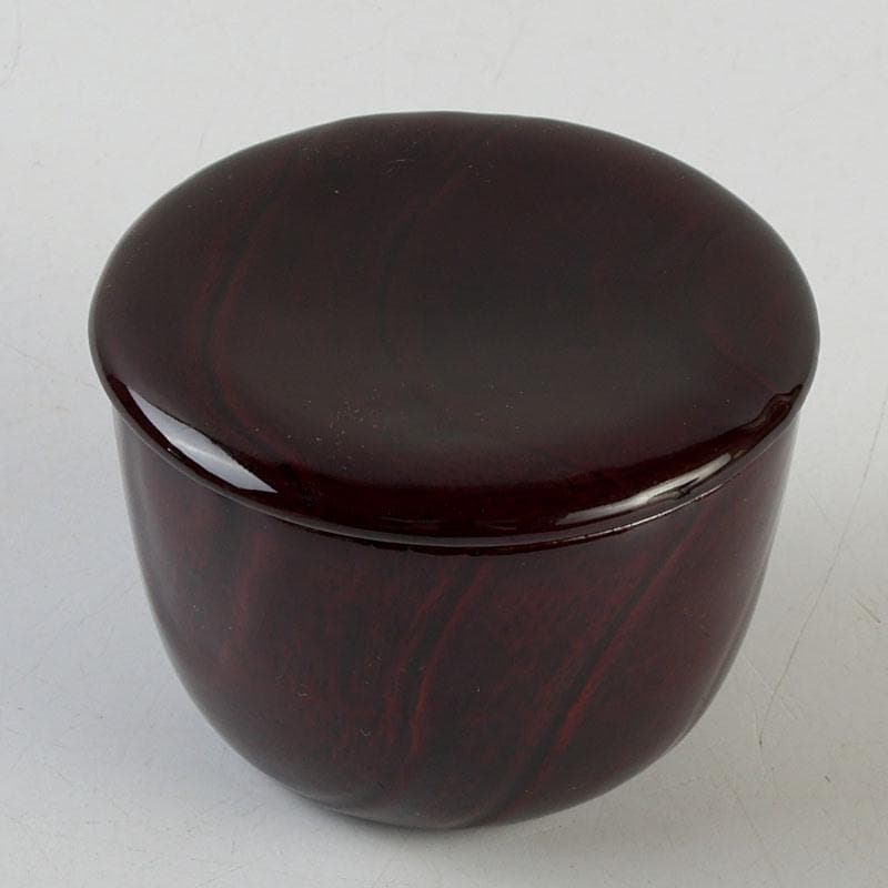 茶道具 塗師 前田松斎作 黒漆 茶器 共箱 V 9318