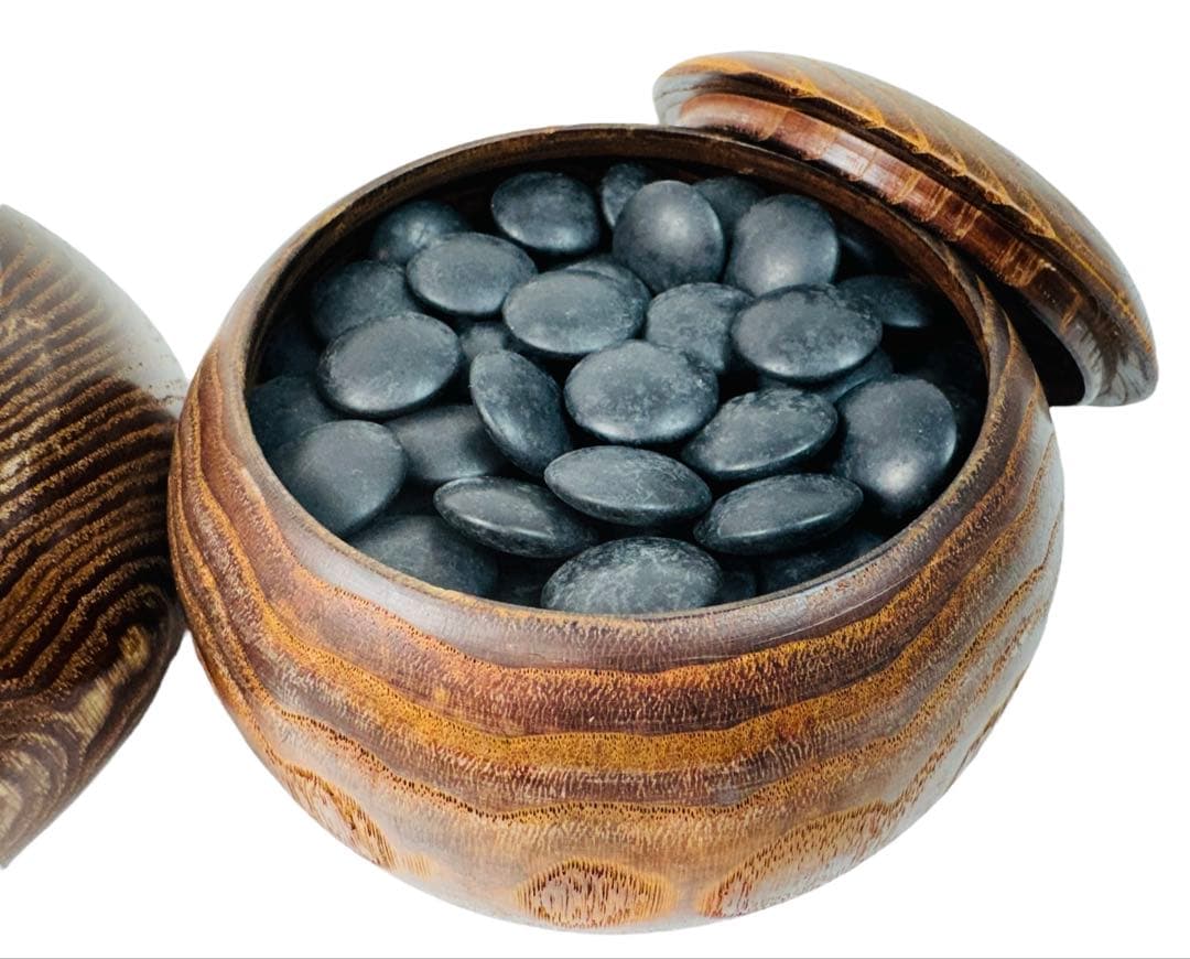 囲碁 32号 蛤碁石 那智黒 碁石 碁笥セット ①