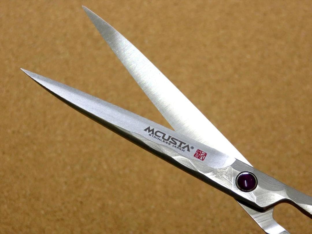 関の刃物 エムカスタ はさみ 富士山 ダマスカス 32層鋼 V金10