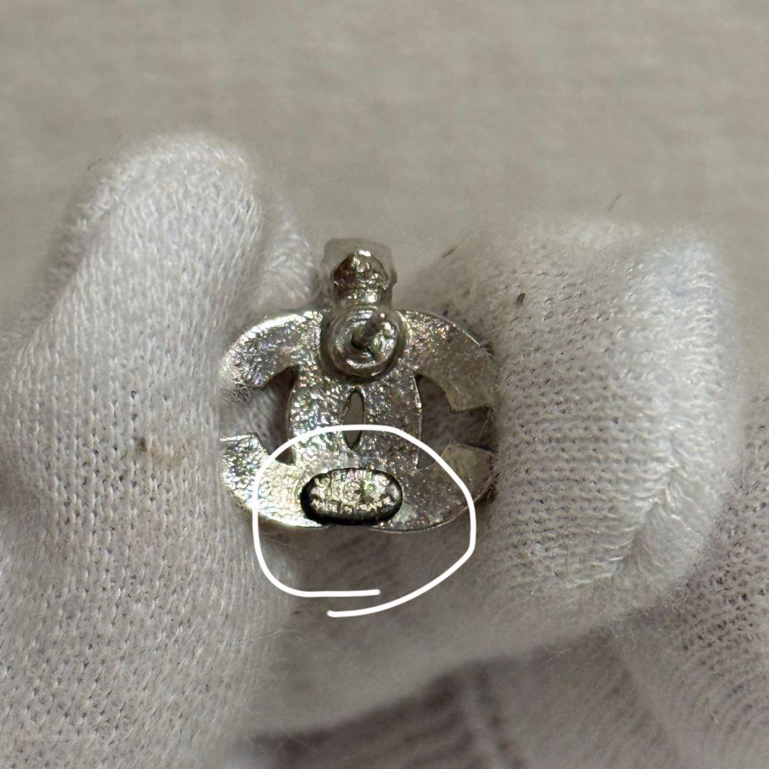 CHANEL シャネル ピアス CCマーク ラインストーン ピンクベージュ