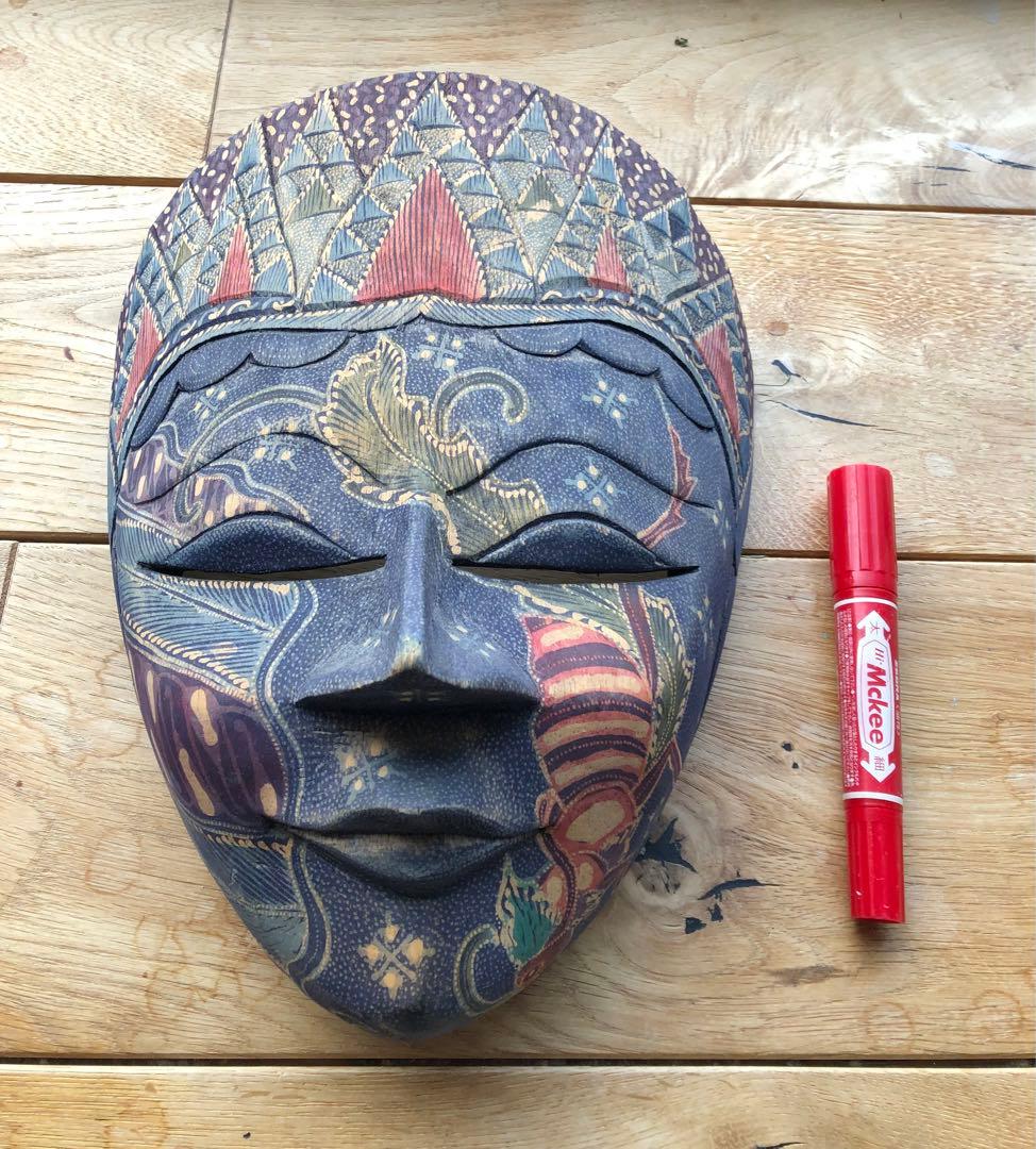 インドネシア バリ島 お面 仮面 魔除け 木製 手塗り インテリア 置物