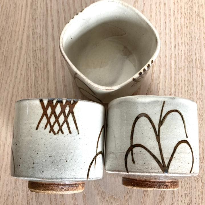 十三代中里太郎右衛門窯 唐津絵粉引向付 5客