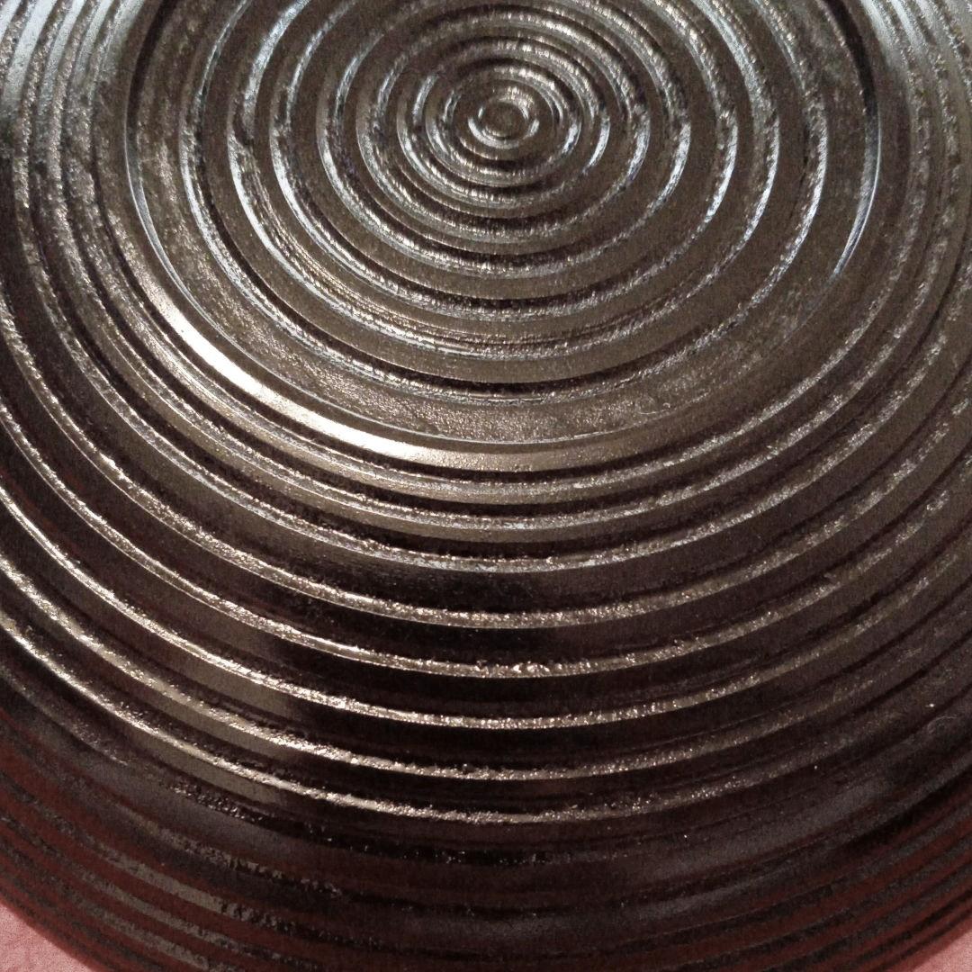 木製黒摺り茶托5客揃い