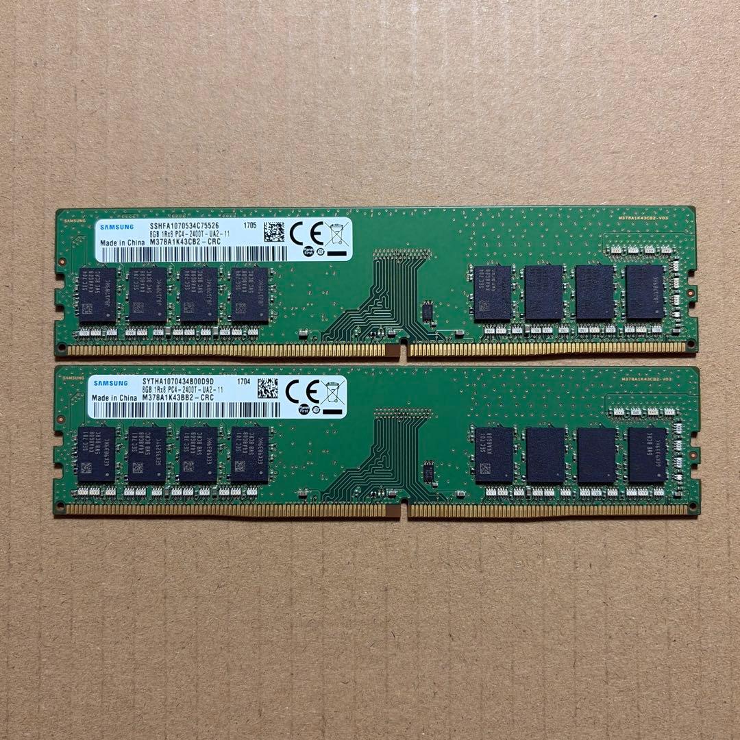 デスクトップ PC メモリ8GBx2(16GB) DDR4 2400 並行輸入 キングストン デスクトップPC用メモリ DDR4 2400 (PC4-19200