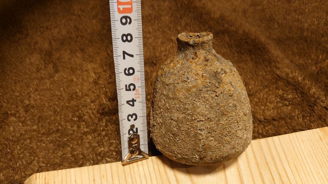 古越前 越前焼 灰釉 窯焼 登窯 花入 徳利 1客