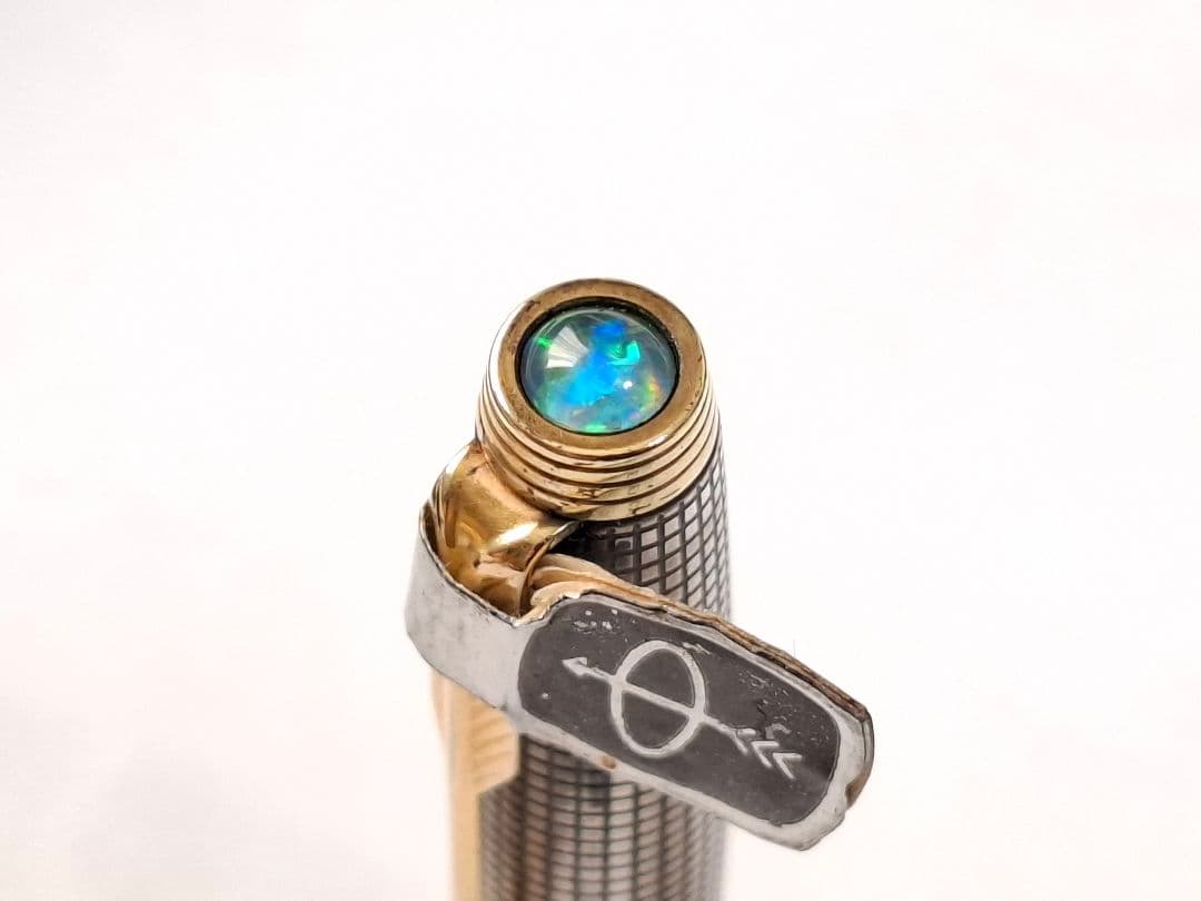 希少 parker 万年筆 XF(極細) スターリングシルバー シズレ オパール