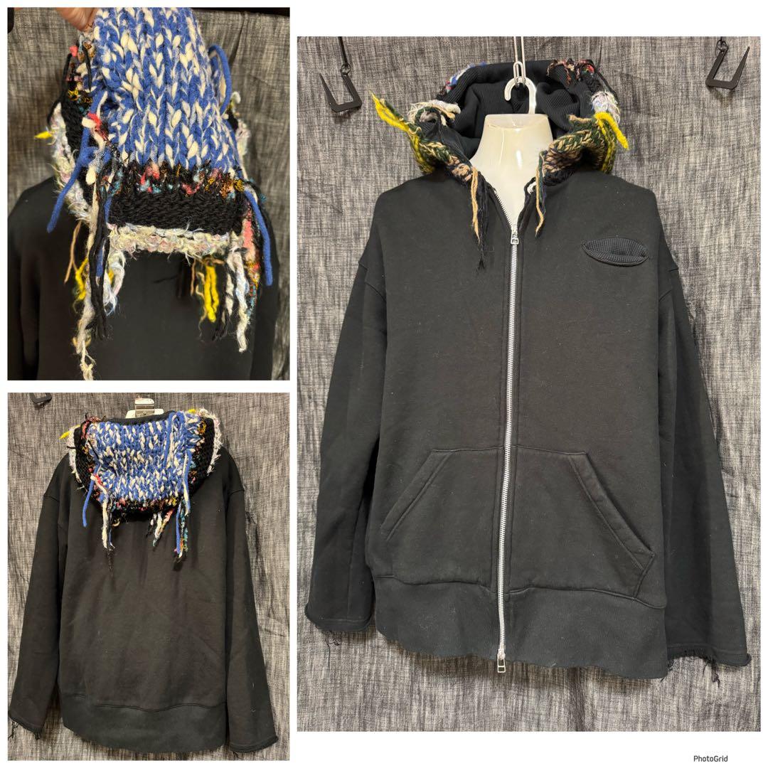 米津玄師 LOSER MV着用モデル DISCOVERD× ニットフードパーカー - メルカリ