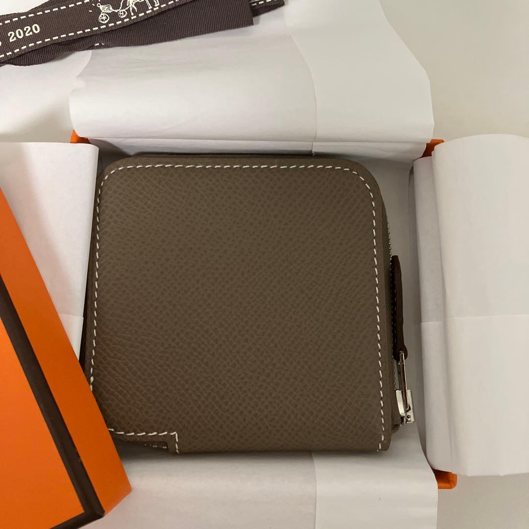 HERMES　エルメス　エトゥープ　アニマポリス　シルクインケース