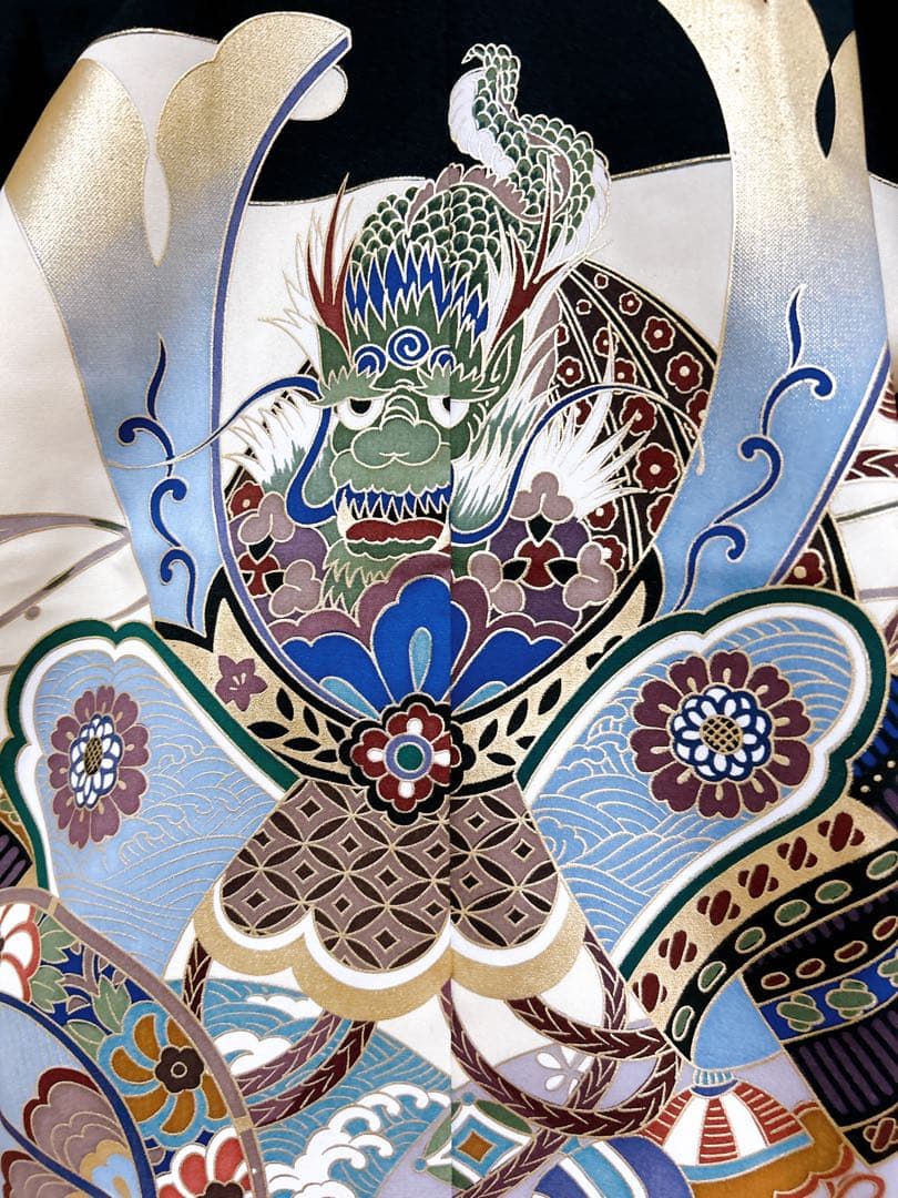 正統派縦縞袴♡七五三　5歳　男の子　フルセット　一式　兜　黒