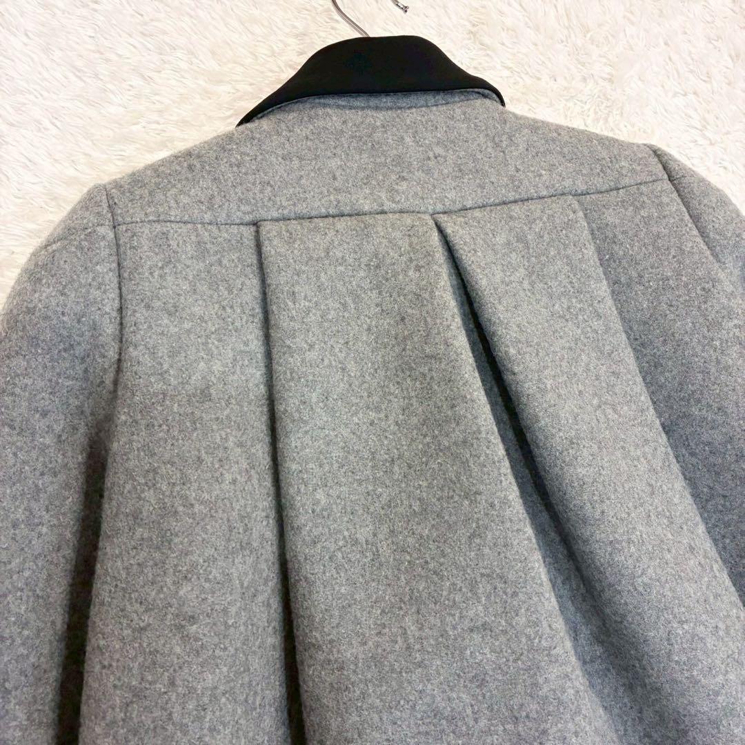 エンフォルド 圧縮メルトンチェスターコート ダブルブレスト ロング