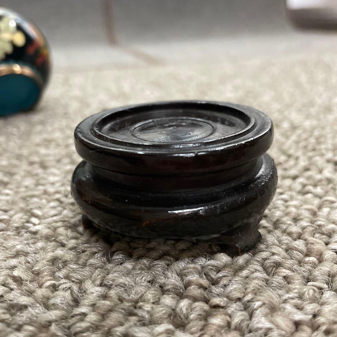 中国美術品 骨董品 瓢箪 ひょうたん 蝶々 台座付き