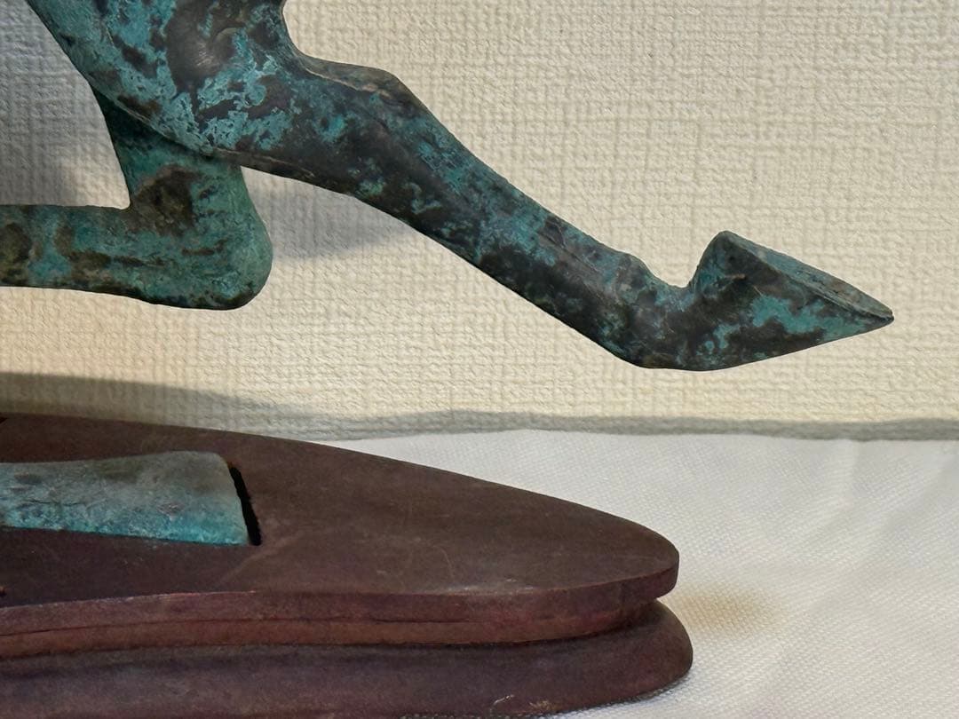 中国　青銅器　馬　台付　古代銅器　送料込み251101