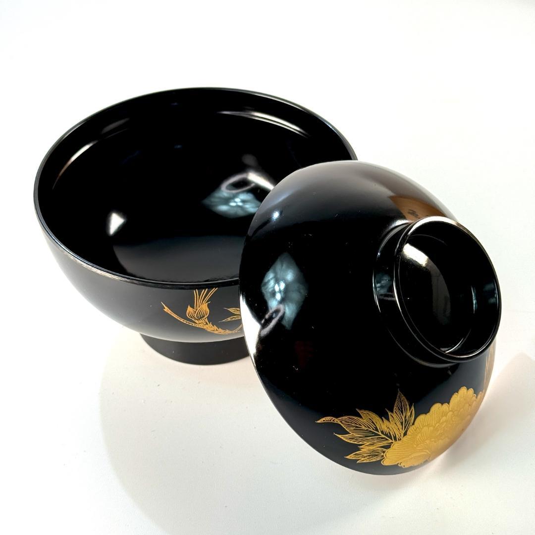 未使用！　会津塗　秀峰漆房　御吸椀　5客揃　 共箱