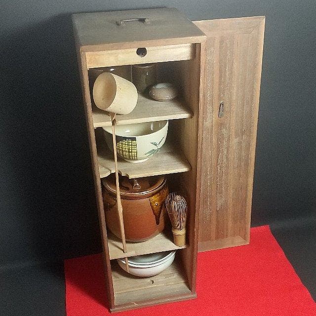 茶道具 短冊箱 茶道具一式 Amazon｜茶道具セット 桐短冊箱茶道具セット 棗朱塗り｜お点前セット