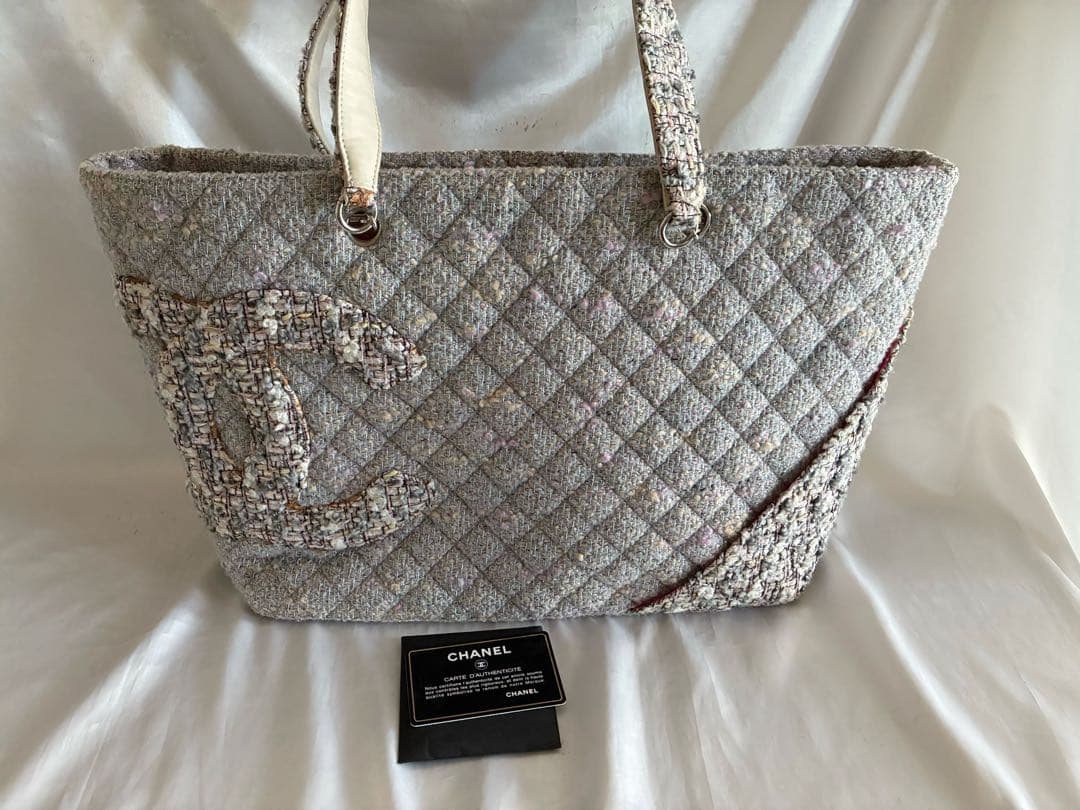 りく様♡CHANEL カンボンライン ツイード　トートバッグ　マトラッセ