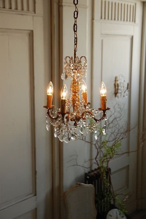 4灯 アンティークシャンデリア フランス