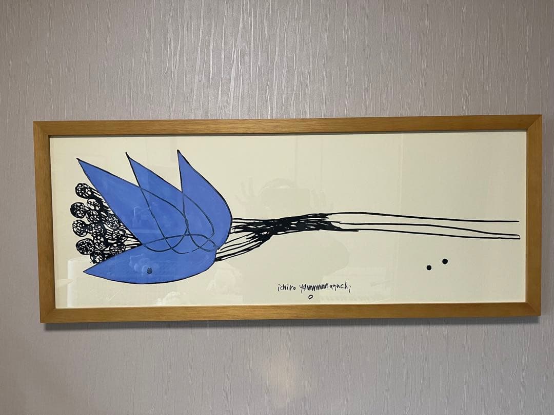 山口一郎 HANA ・Blue・no.1 イデーショップ アートポスタ