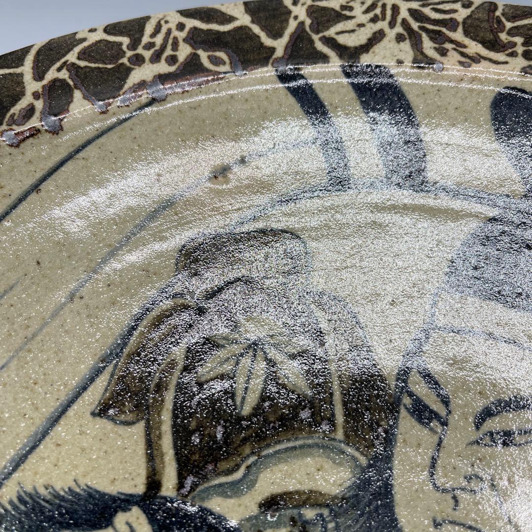 益子焼 大畑耕雲作 武者絵皿 未使用品