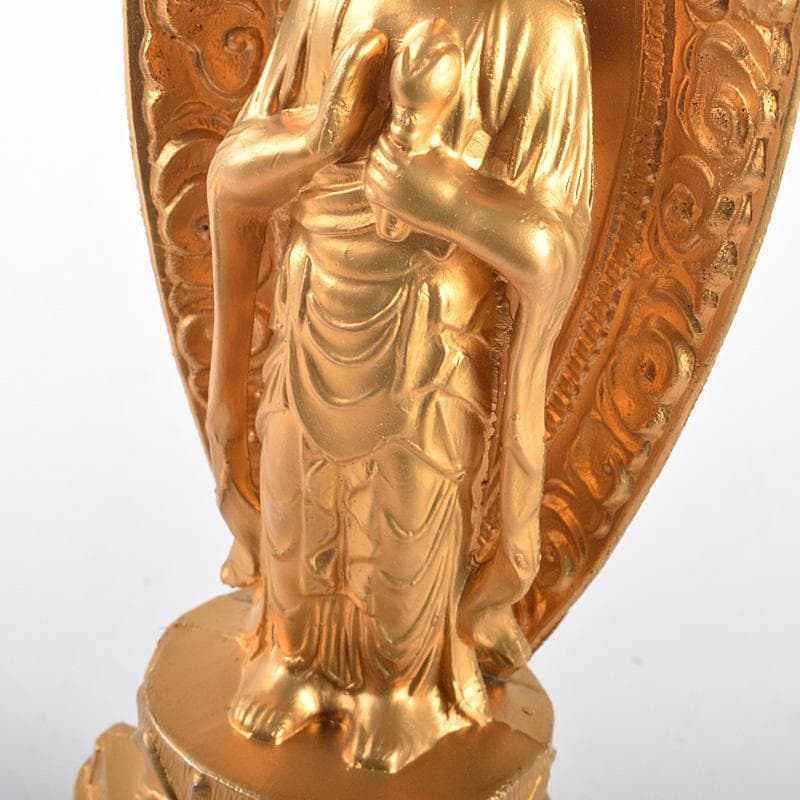 仏教美術　古銅鍍金　観音菩薩像　仏像　C　6041