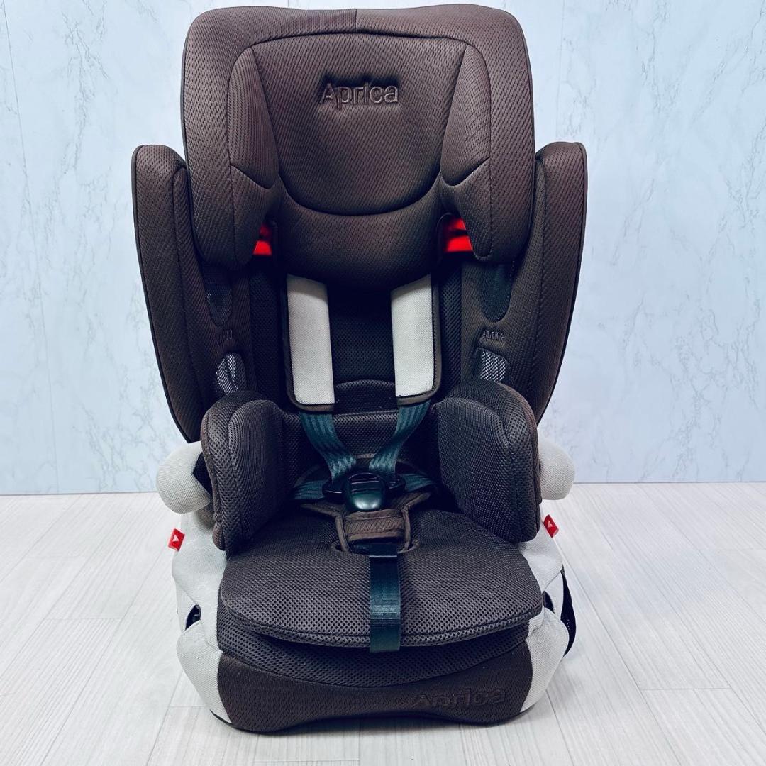 美品 Aprica アップリカ エアグルーヴ プラス ジュニアシート ブラウン