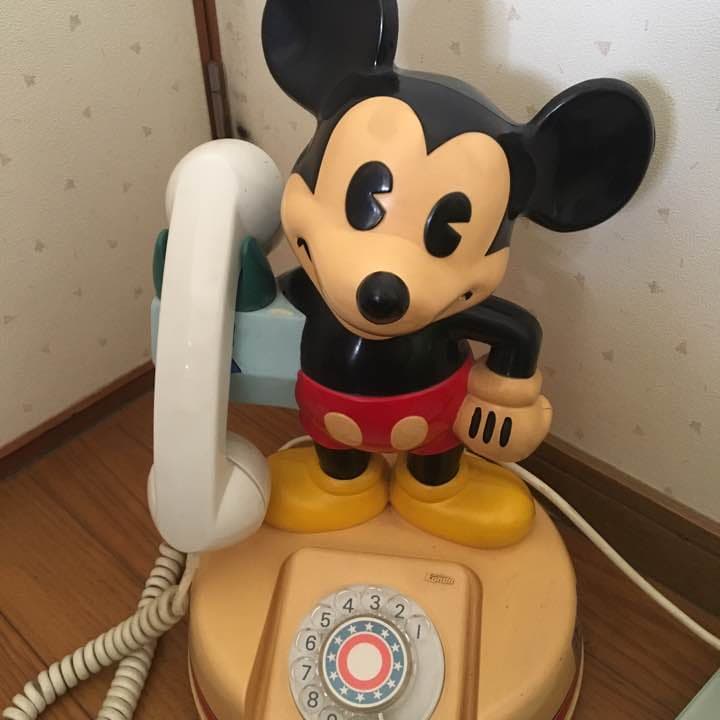 ミッキー mickey ダイヤル式電話 ミッキーマウスダイヤル式電話
