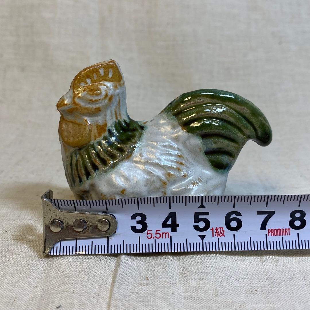 陶器　香合　鶏　にわとり　茶道具　在銘