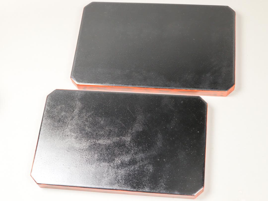 青紫園造 根来塗 脇取盆 共箱