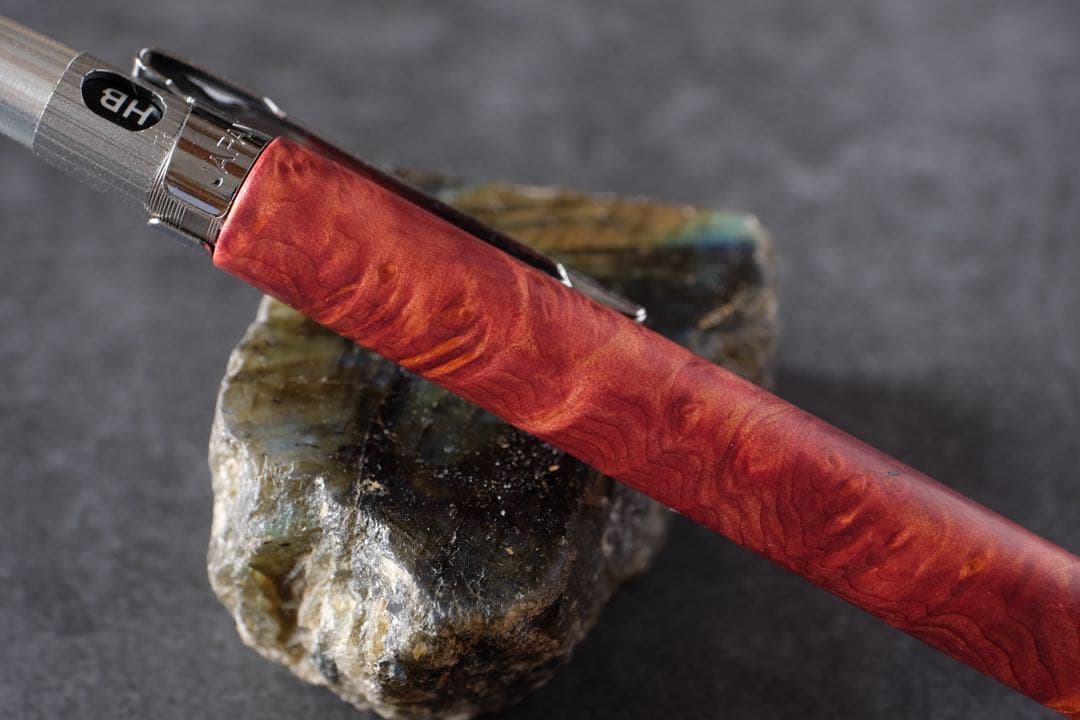 PG5木軸カスタム0182 高村杢工房 製図用シャープペンシル 紫杉(紫紅杉)