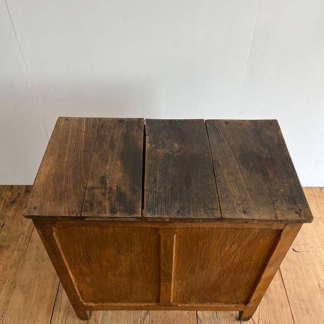 アンティーク サイドチェスト 袖机 書類棚 昭和レトロ z852