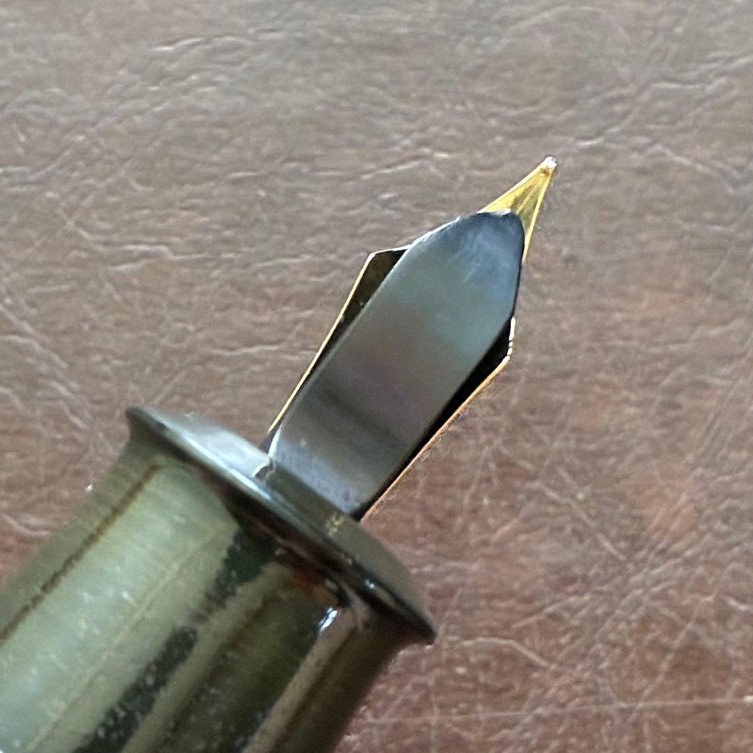 兜木銀次郎 万年筆 極太軸 インキ止め式 整備済み 角軸