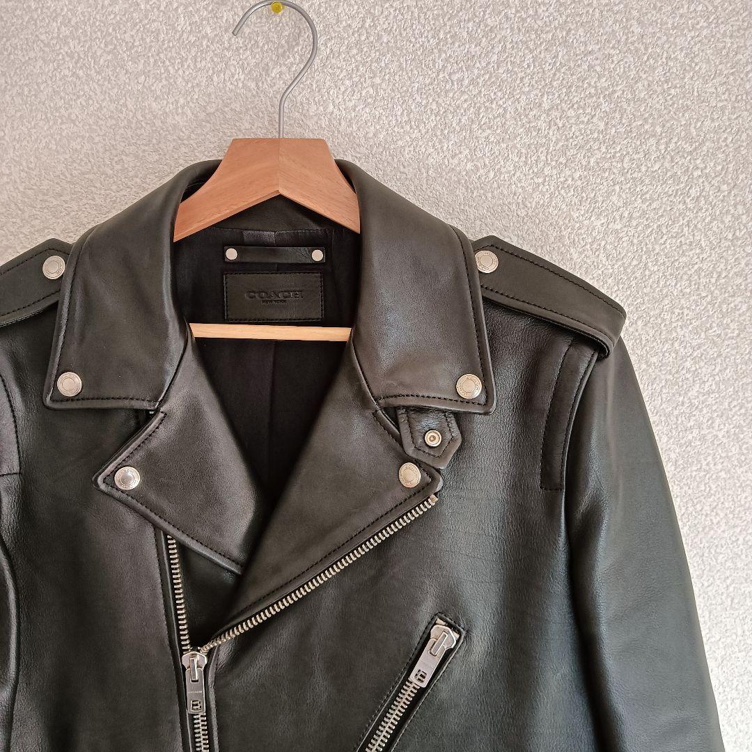 コーチ ダブルライダースジャケット レザージャケット カウレザー 牛革
