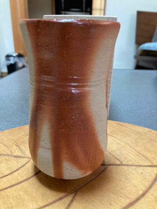 金重晃介作　有名作家備前焼緋麦酒呑お値下げしました。