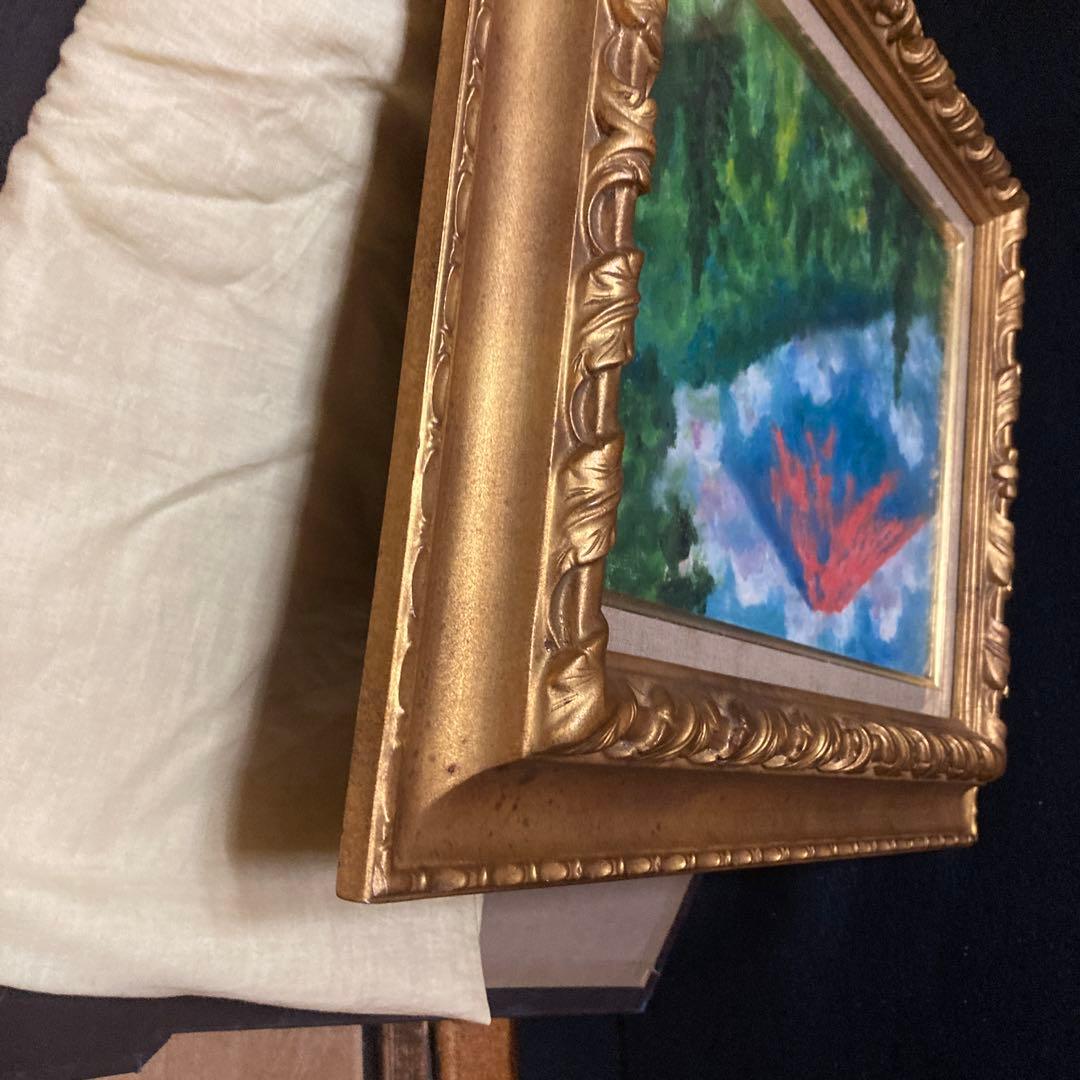 小寺健吉「赤富士」 フジイ画廊　タトウ箱￼ 額41×50×6cm 日展参与審査員