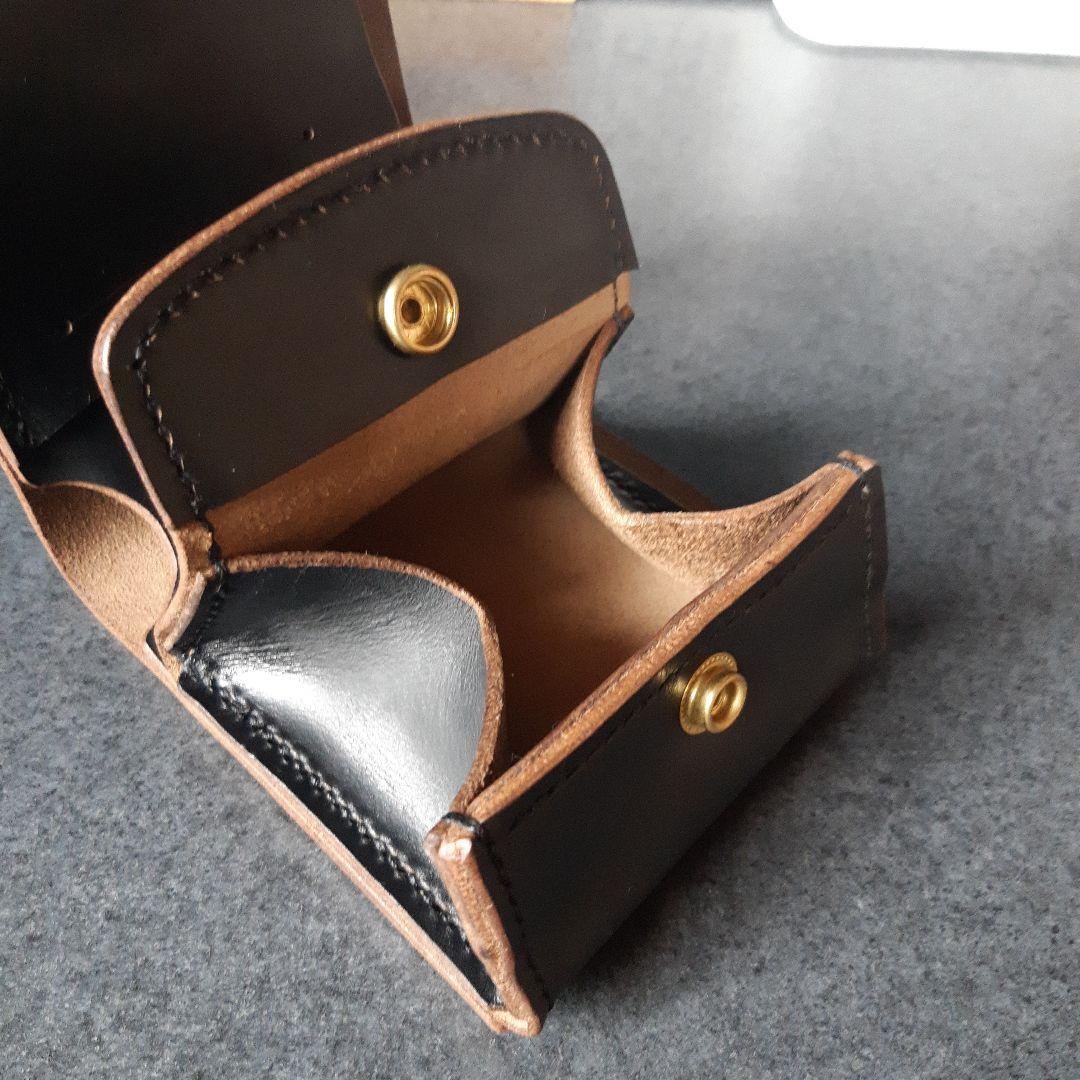 特厚★HORWEEN★クロムエクセル　二つ折り財布 　オールブラック　特別仕様