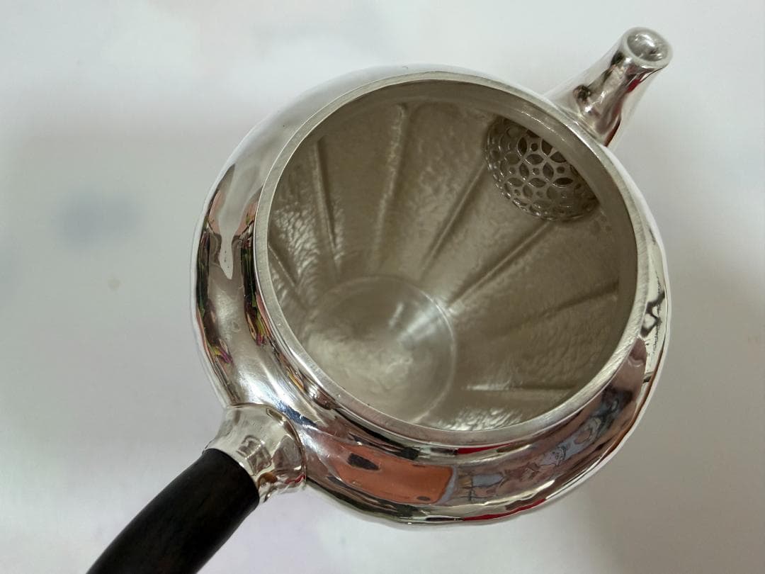 純銀製 菊紋 急須 銀瓶 煎茶道具