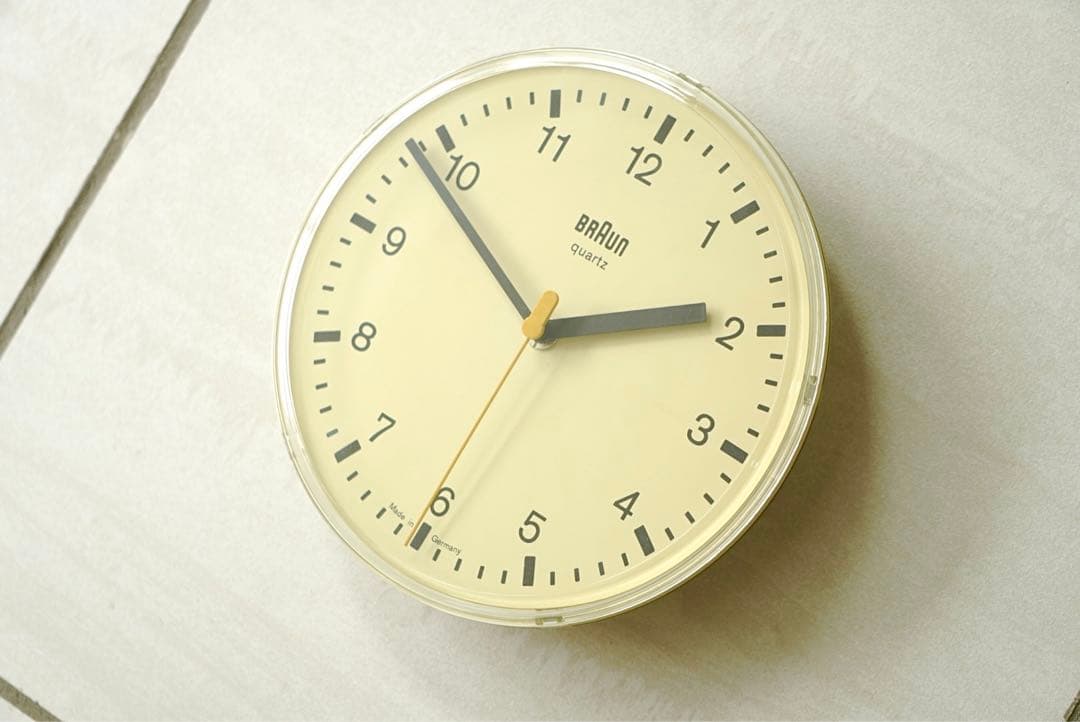 時間ズレなし。希少品BRAUN アナログ時計 Dieter Ramsヴィンテージ