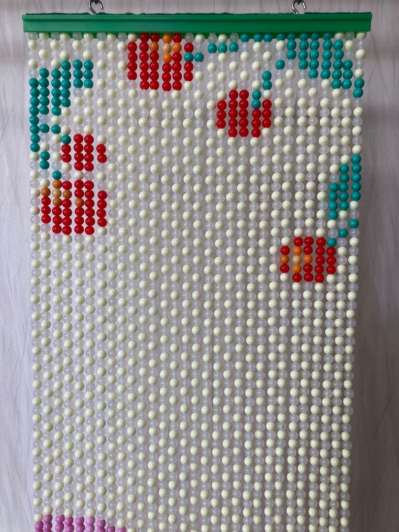 新品】ハンドメイド ビーズのれん さくらんぼ ウサギ かわいい レトロ