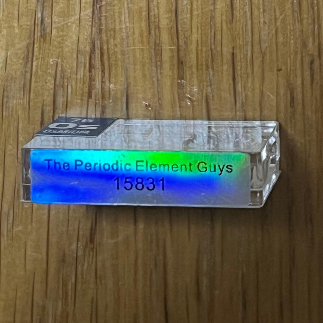 超希少！オスミウム99.9%レアメタル周期要素タイルクリスタル