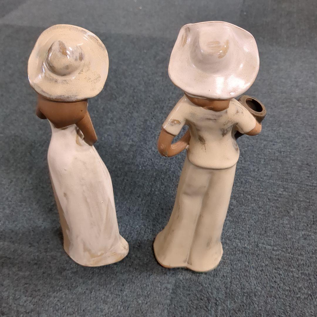 値下げ 陶器製女性像2体セット - メルカリ