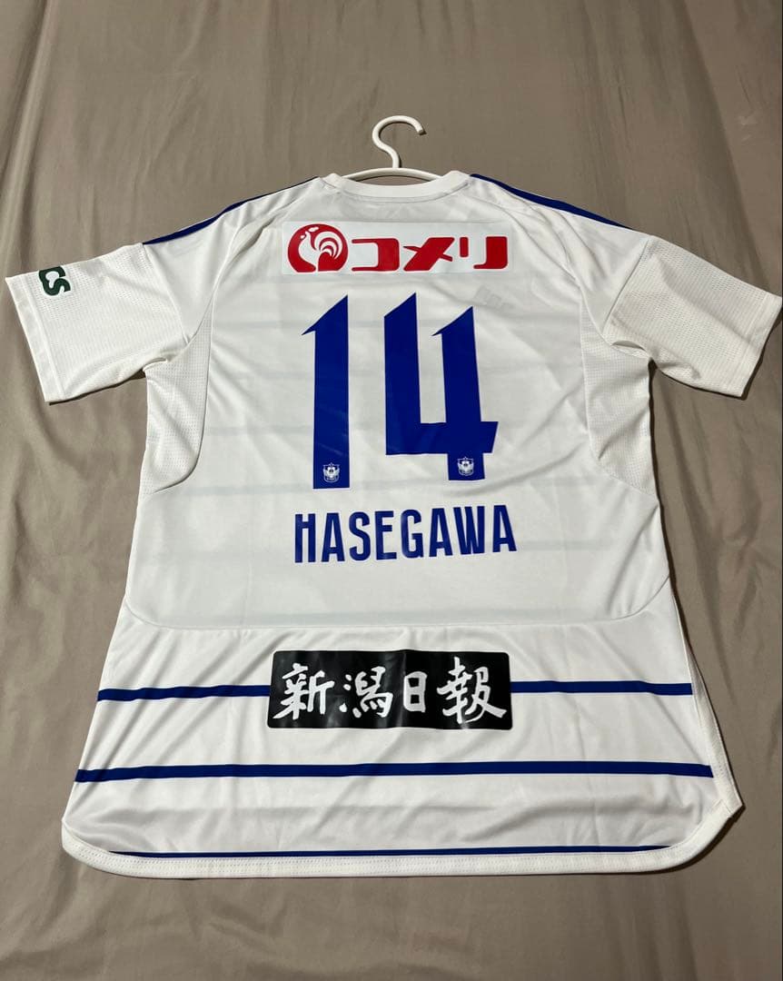 アルビレックス新潟 2024アウェイユニフォーム 長谷川元希 No.14