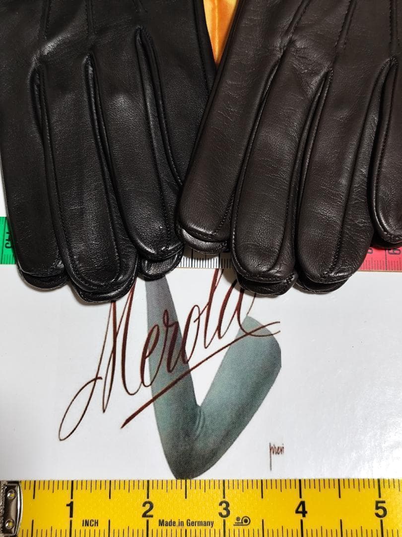 今季 メローラ ナッパ焦茶 ライニングなし グローブ 革手袋 MEROLA