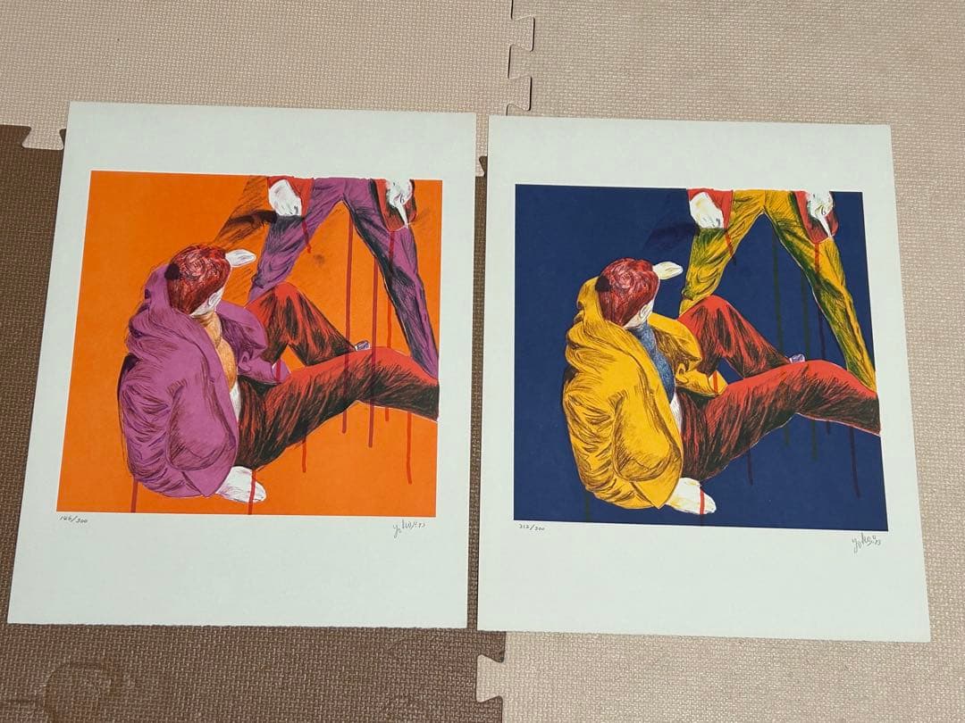 作者名：阿部 盛有・画題：あじさいの咲く頃・技法：リトグラフ（限定